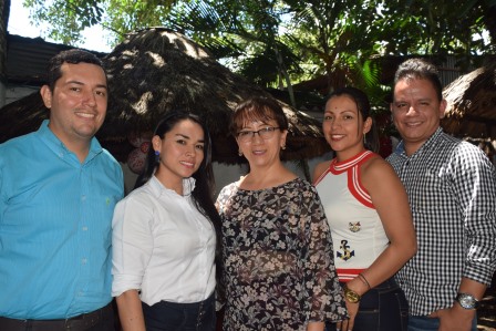 Yeisón Artunduaga, Rocío Reyes, Lilian Zambrano,  Sunny Vázquez y Alexander Aranda.